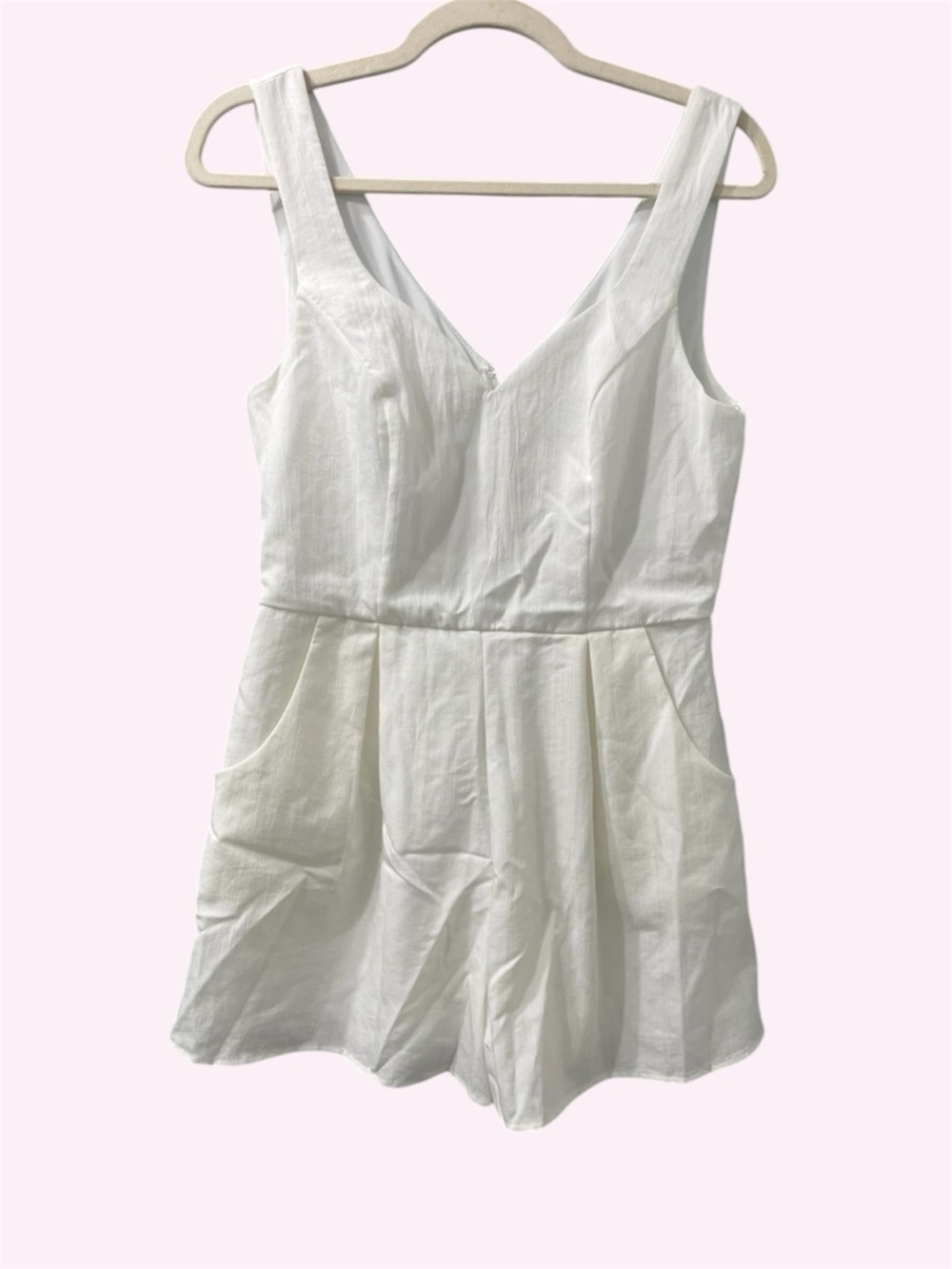NWT Blue Rain White Romper Vacationwear Graduation Womens M